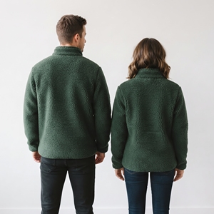 Chaquetas de Forro Polar Sherpa para Hombre y Mujer, Chaqueta Polar Informal con Forro Grueso de Sherpa, Abrigo Polar Cálido de Invierno con Cuello Alto - Product Image 2