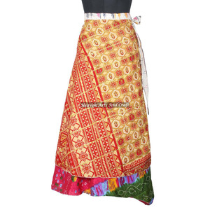 Nuevo Diseño de Falda de Danza del Vientre para Mujer, para Actuaciones y Prácticas, Trajes, Faldas, Ropa de Playa, Cubre-Sari de Seda Vintage - Product Image 1