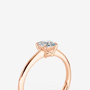 Nuevo Anillo Solitario Clásico con Cojín de Diamantes Naturales en Oro Rosa de 18K, Anillo de Compromiso de Lujo para Mujer, Regalo - Product Image 1