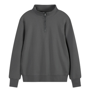 2026 Autumn Winter Collection Men's 1/4 Zip Regular Fit <b>Stand</b> <b>Drop</b> Shoulder Loose Windproof Unlined Polyester/Cotton Waterproof - Product Image 6
