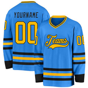 Maillots de hockey sur glace personnalisés en polyester respirant, 100 % polyester, séchage rapide, imprimés, tendance, fournisseur en gros - Product Image 5