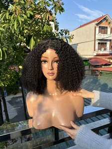 VENTA de pelucas Bob cortas rizadas de cabello humano virgen vietnamita crudo 4*4 pelucas frontales de encaje para mujeres negras proveedor de Peluca de encaje completo de onda profunda - Product Image 2