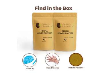 CARMEL ORGANICS Combo de Polvo de Hojas de Henna e Índigo para Teñir el Cabello (340 g Cada Uno) |   Sin conservantes ni aditivos añadidos |   Sin OMG - Product Image 3