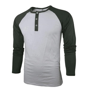 <b>Men's</b> Solid Jersey <b>Long</b> <b>Sleeve</b> <b>Henley</b> Shirt Polyester Cotton 220g Breathable Custom Logo Front O-Neck Collar Regular Fit Casual - Product Image 3