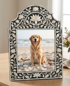 Cadre photo mural décoratif moderne Art Déco écologique léger en nacre fait main de luxe pour hôtels, villas et décoration intérieure - Product Image 2