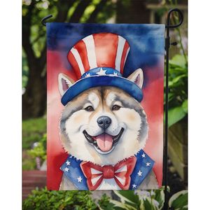 Akita patriótico americano Multicolor jardín bandera buzón decorativo patio bandera Banner para Patio ilustraciones para camas de flores jardines - Product Image 3