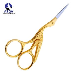 Ciseaux à broder en acier inoxydable en gros avec manche doré, pointes aiguilletées, 10 cm, pour la couture, l'artisanat et la broderie - Product Image 4