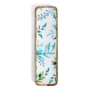 Bandeja de servicio de forma redonda de diseño de lujo con diseño impreso de esmalte en ella Hecho de madera Bandeja de uso de artículos de comedor Nueva llegada por FWE - Product Image 4