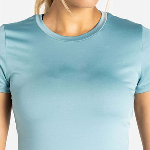 Camiseta Deportiva de Spandex, Compresión, Elástica en 4 Direcciones, Material de Alta Calidad, Cuello Redondo, Anti-Pilling, Top de Yoga - Product Image 4