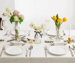 Juego de cubiertos de acero inoxidable sostenible de alta calidad, ideal para hoteles, bodas y fiestas a un precio económico. - Product Image 4