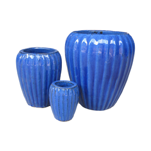 Macetas y jardineras de cerámica azul para exteriores, éxito de ventas, para decoración del hogar y adornos de jardín, hechas en Vietnam - Product Image 1
