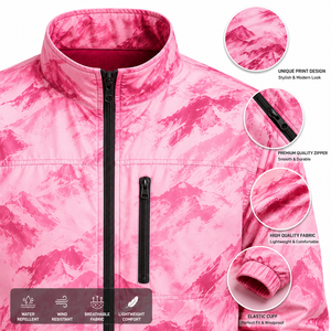 Chaquetas Personalizadas con Estampado Completo para Hombre, Cortavientos Ligero de Poliéster, Ropa de Calle de Moda, Fabricante OEM ODM - Product Image 3
