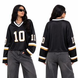 Jersey de Fútbol Americano de Manga Larga para Mujer, Ropa Deportiva Personalizada, Fabricante de Ropa con Marca Privada OEM - Product Image 1