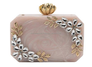 Best Quality Metal Material Resin Clutch Marble-Look Pattern <b>Handbag</b>/Shoulder Bag <b>for</b> <b>Wedding</b> Parties Direct from India - Product Image 5