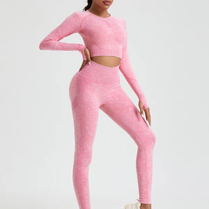 Vêtements de sport pour femmes tendance, ensemble de yoga 2 pièces avec leggings et soutien-gorge de sport pour entraînement fitness - Product Image 4