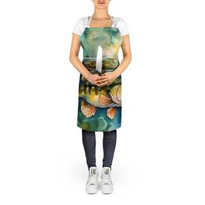 Unisex Large Multicolor Smallmouth Bass <b>Apron</b> for Cooking Baking Crafts <b>Gardening</b>-for Adults Men and Women - Product Image 5