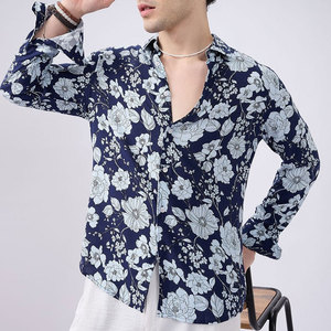 เสื้อเชิ้ตผู้ชายผ้าฝ้ายคุณภาพสูงสั่งทำจากโรงงาน แขนยาว สไตล์ลำลองแฟชั่นฤดูใบไม้ร่วง ผ้าแฟลนเนล - Product Image 2