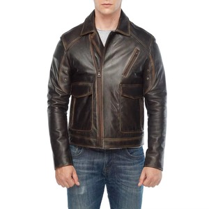 New Arrivals Wholesale Price High Quality Design Men Leather <b>Jacket</b> <b>Slim</b> <b>Fit</b> Comfortable Low Price Leather <b>Jacket</b> For Man - Product Image 1