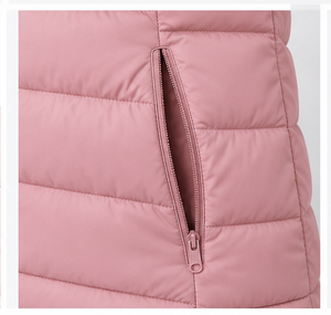 Premium Women's Lightweight Front Zipper Hooded Puffer Jacket Winter Warm <b>Quilted</b> Windproof Breathable Seamless Fusing Knitted - Product Image 6