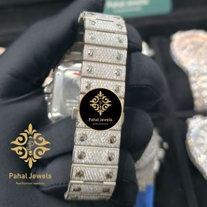นาฬิกาข้อมือผู้หญิง Pahal Jewels รุ่นหรูหรา ประดับคริสตัลแซฟไฟร์และเพชร ตัวเรือนสแตนเลสสตีล หน้าปัดอนาล็อก ขนาด 40 มม. เรืองแสง - Product Image 3