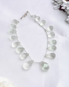 หยดน้ำอะเมทิสต์สีเขียวเจียระไน 17 เม็ด อัญมณีธรรมชาติสำหรับทำเครื่องประดับชั้นดี - Product Image 5