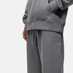 <b>Men's</b> Gray Cotton Sweatpants Elastic Waist Drawstring Casual <b>Loose</b> Fit Side Pockets Midweight Knitted <b>Joggers</b> Autumn Style - Product Image 3