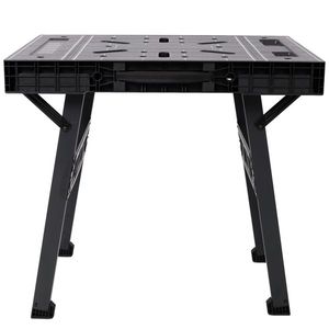 Black 1650LBS Capacity Foldable Workbench Portable <b>Workstation</b> for Garage Workshop and Home - Product Image 1