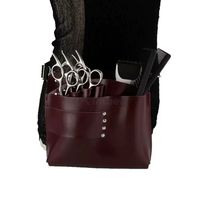 Bolsa de herramientas de peluquería, estuche profesional para tijeras, bolsa de cintura de cuero sintético negro para herramientas de estilista, servicio OEM y ODM.