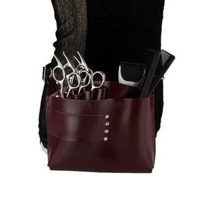 Pochette pour outils de coiffure, étui professionnel pour ciseaux, sac de ceinture en cuir synthétique noir pour outils de coiffeur, service OEM ODM - Product Image 3