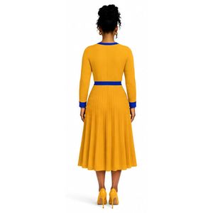 Women Classic Button Front <b>Dress</b> <b>Long</b> Sleeve Tailored Midi Outfit Elegant Casual Office Fashion Custom Wholesale Women - Product Image 2