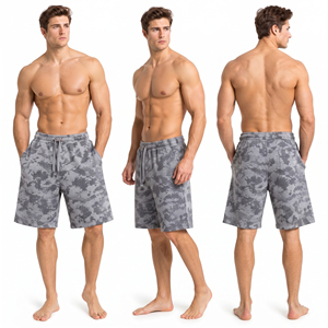 Camo Printed Tie-Dyed <b>Men</b> Baggy <b>Sweat</b> <b>Shorts</b> Low Drawstring Waist Fleece <b>Shorts</b> <b>Men</b> Winter Bermuda <b>Shorts</b> With Side Pockets - Product Image 5