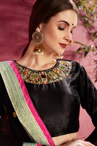 Women Lehenga Choli Set <b>Sequin</b> Embroidery Tropical Floral Print Woven Knee Length Dupatta Ethnic Outfit for Wedding - Product Image 3