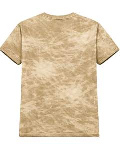 Camiseta Beige con Efecto Teñido para Hombre, Cuello Redondo, Manga Corta, Algodón, Estilo Casual Urbano, Lavado Vintage, Personalizable, OEM, Proveedor Mayorista de Camisetas - Product Image 2