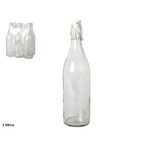 Botella de Vidrio Transparente de 1 Litro - Product Image 1