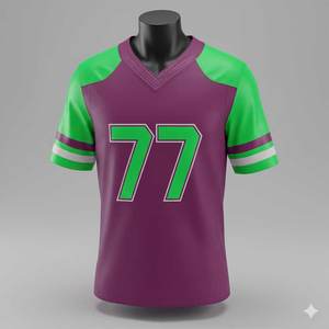 Camisetas de Fútbol Americano Sublimadas Personalizadas al por Mayor, Camisetas Transpirables de Manga Corta 100% Poliéster, Personalizables, Unisex - Product Image 1