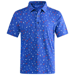 Chemise de golf pour homme OEM respirante, à séchage rapide, décontractée, compressée, grande taille, impression numérique unie, personnalisable, 100 % coton - Product Image 5