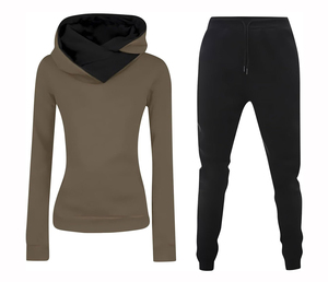 Conjunto deportivo <span class=keywords><strong>de</strong></span> mujer con cremallera al por mayor, personalizable con logotipo, para <span class=keywords><strong>venta</strong></span> en línea a precio económico. - Product Image 3