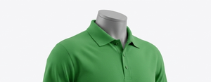 Men's Green Polo Shirt Short Sleeve Turn-<b>down</b> Collar Regular Fit Solid Color All Seasons - Product Image 4