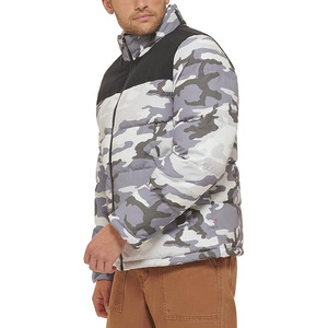 Chaqueta de Invierno Gruesa para Hombre, Estilo Urbano, de Nailon, Acolchada, con Capucha, Diseño de Leopardo, Logotipo Personalizado, Reversible, Impermeable y Ecológica - Product Image 4