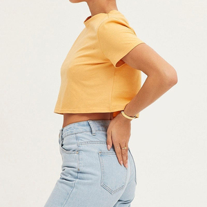 High Quality Plus Size Women's Hip Hop Eco-Friendly Breathable <b>Crop</b> <b>Top</b> T-Shirt Summer <b>Tops</b> Factory Made in Pakistan - Product Image 2