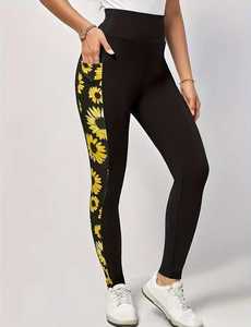 Leggings de Mujer de Cintura Alta, Largos, Sólidos, Transpirables, Elásticos, Tejidos, Ecológicos, para Todas las Temporadas, Estilo Casual - Product Image 6
