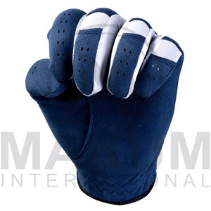 Gants de golf en microfibre bleue, respirants, à doigts entiers, unisexes, fermeture à enfiler - Product Image 6