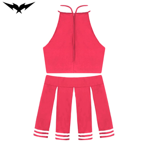 Bigetron Sports Custom Blue <b>Sexy</b> Adult Cheerleading <b>Uniforms</b> Package Spandex/Polyester Material Heat-Transfer Printing 380g - Product Image 2