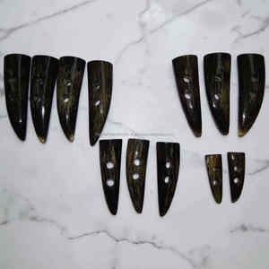 Boutons en corne de buffle noire, fabriqués à la main, de qualité supérieure, naturels, durables, pour manteaux, vestes et vêtements, au meilleur prix - Product Image 6