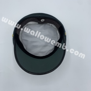 Premium Dubai Style Visor Cap Custom Embroidered Professional Peak Hat with Structured Wool Blend Service Uniforms - Product Image 5