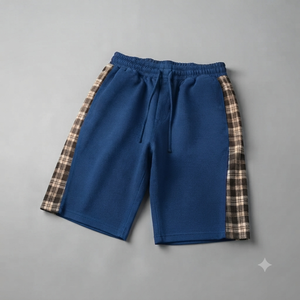 Shorts vintage personnalisés pour hommes, style streetwear lourd, respirants, à carreaux, patchwork, effet vieilli, qualité supérieure, pour l'été - Product Image 2