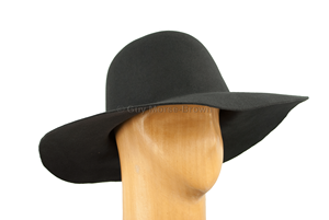 100% Wool Felt Fedora Hat with Printed Flower Ribbon and Pencil Brim Custom OEM Wide Brim Hat for Casual Scene - Product Image 6