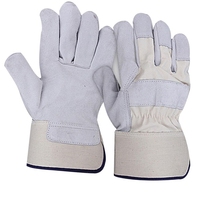 Gants de soudage robustes en cuir de vachette pleine fleur, 16 pouces, pour travaux mécaniques