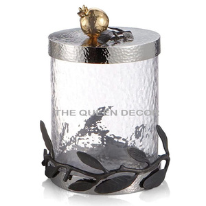 Luxury Handmade Brass Metal Round Shape Brass Antique Finished Canister <b>Jar</b> Hot Selling Good Quality - Product Image 4