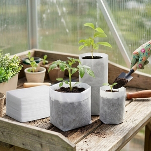 Hot Sale New Eco-Friendly Aeration Non-Woven Plant Fiber Biodegradable 1000mL Capacity Plant Grow Bags Seedling <b>Pots</b> - Product Image 5